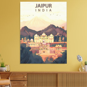 Jaipur – Indiens königliche rosa Stadt Leinwanddruck