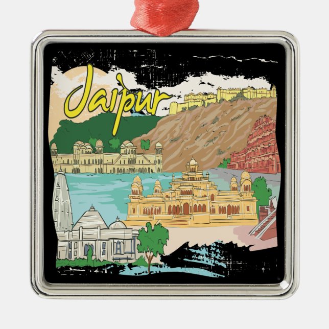 Jaipur Silbernes Ornament (Vorne)