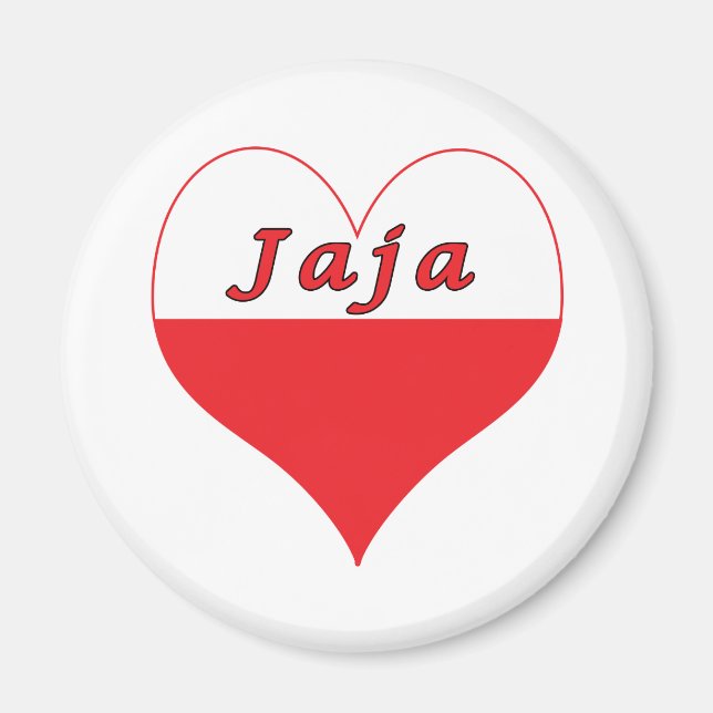 Jaja Polnisches Herz Magnet (Vorne)