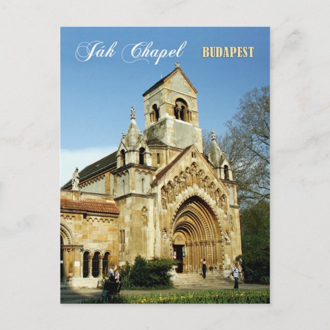 Ják Chapel, Vajdahunyad Castle, Budapest, Ungarn Postkarte (Vorderseite)