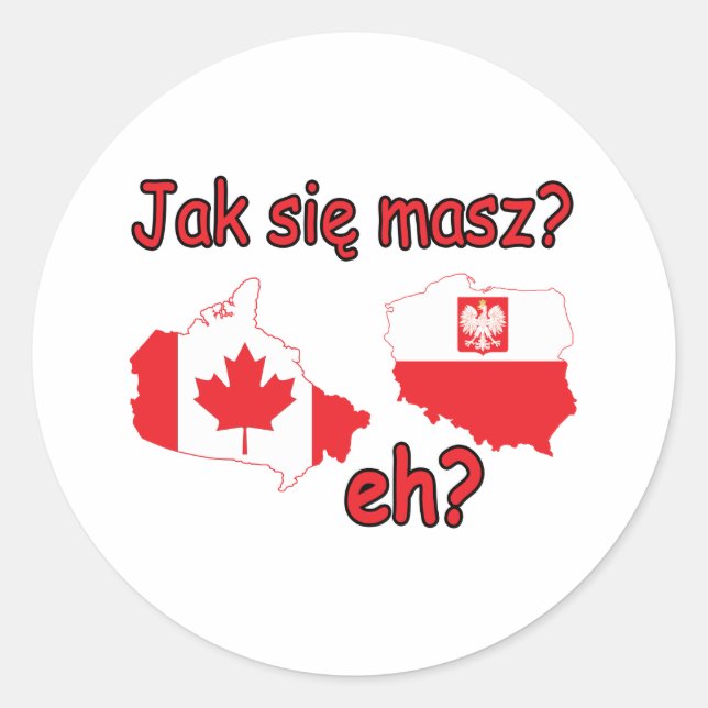 Jak Sie Masz? Runder Aufkleber (Vorderseite)