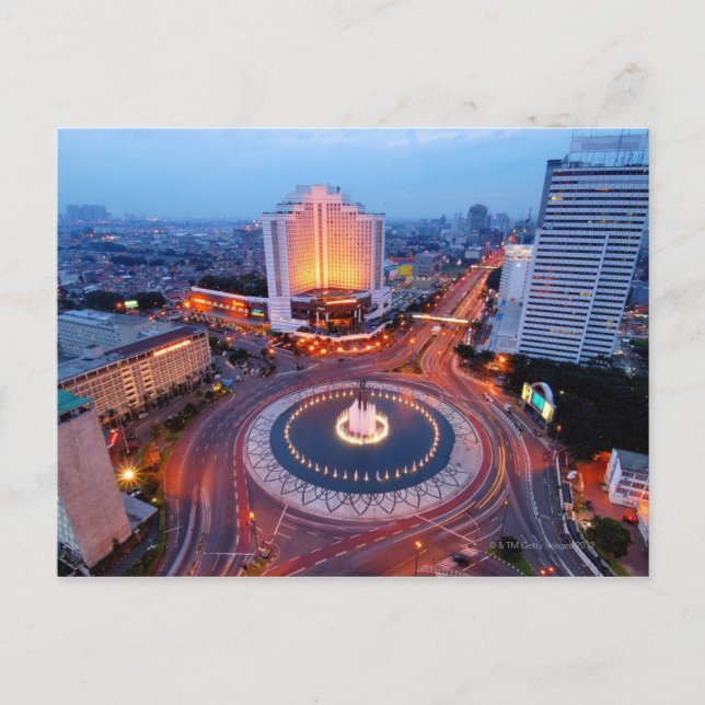 Jakarta Cityscape Postkarte (Vorderseite)