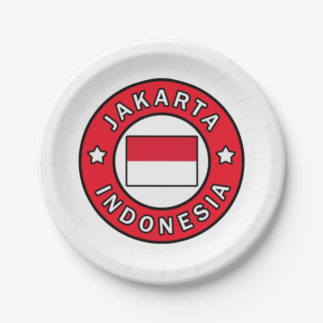 Jakarta Indonesia Pappteller (Vorderseite)