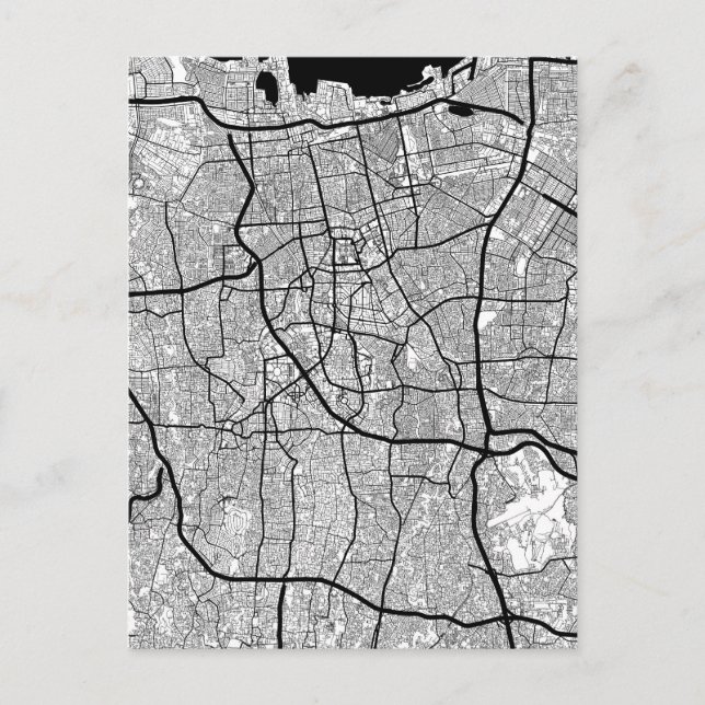 Jakarta Indonesien Karte (Vorderseite)