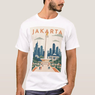 Jakarta Indonesien Reiseplakat T-Shirt