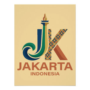 Jakarta Indonesien Südostasien Poster