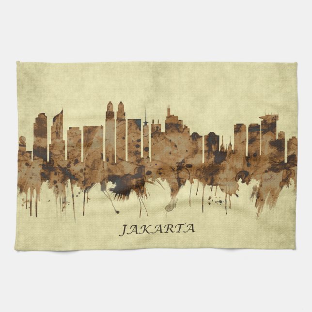 Jakarta Indonesische Stadt Geschirrtuch (Horizontal)