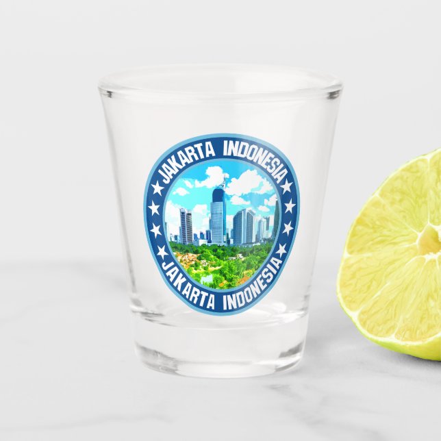 Jakarta Schnapsglas (Vorderseite)