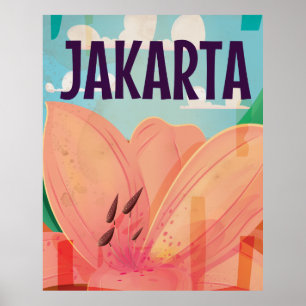 Jakarta Vintage Reiseposter Poster