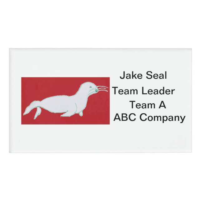 Jake Seal Name Tag Namenschild (Vorderseite)