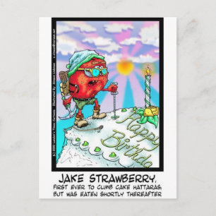 Jake Strawberry Lustige Geschenke für Nachspeisen  Postkarte