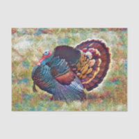 Jake Wild Turkey Monet Style Zeichnend Dekoupage