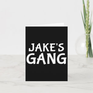 Jake's Gang Vorname Jake Bachelor Party Hochzeit Karte