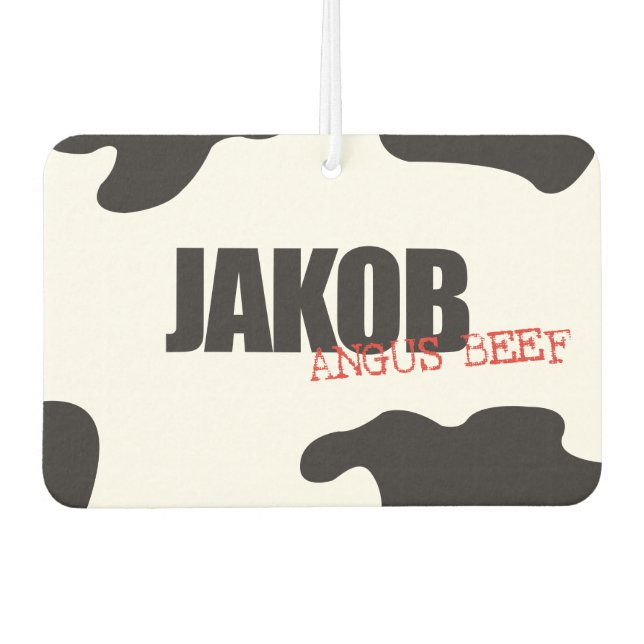 Jakob "Angus Beef" Trendy Air Freshener Autolufterfrischer (Vorderseite)