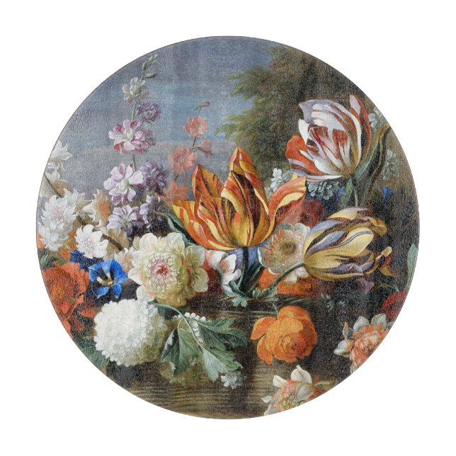Jakob Bogdani Tulips Peonies und andere Blume Schneidebrett (Vorderseite)