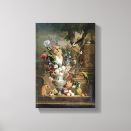Jakob Bogdany A Vase der Blume mit Obst und Gemüse Leinwanddruck