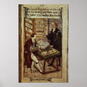 Jakob Fugger in seinem Büro, 1518 Poster