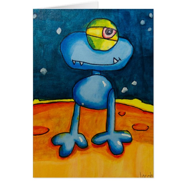 Jakob-Juwel-Kunst, alien, acrylsauer. Karte (Vorne)