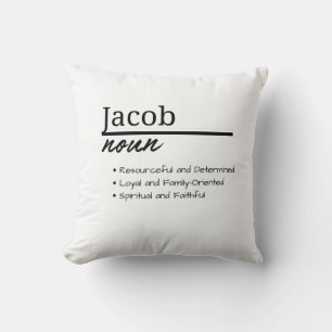 Jakob, Personalisierter Name Definition Kissen