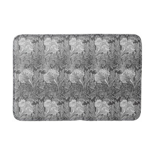 Jakobinische Blume Damask, grau/grau/weiß Badematte