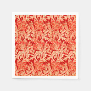 Jakobinische Blume Damask, Mandarin und Light Oran Serviette