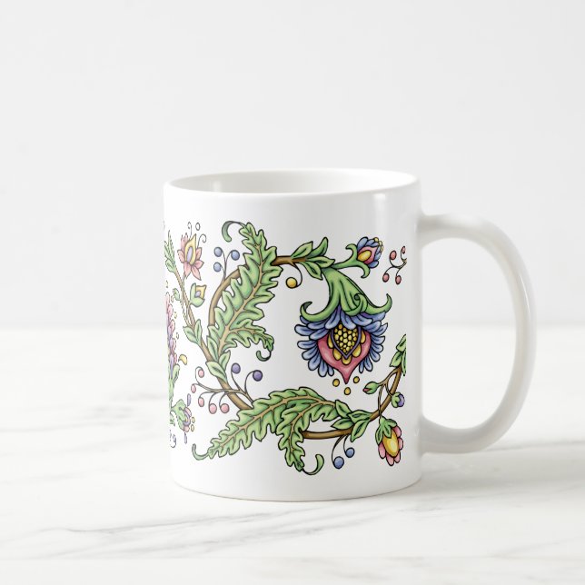 Jakobinisches Blumen-Mug Kaffeetasse (Rechts)