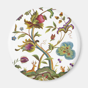 Jakobitische Crewel-Stickerei Baum des Lebens Magnet
