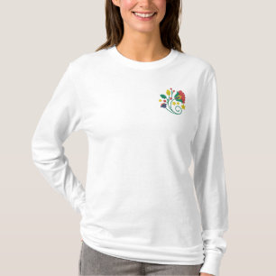 Jakobohne Weihnachtskreislauf Besticktes Langarmshirt