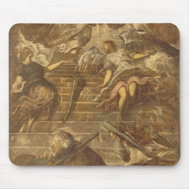 Jakobs Leiter (Öl auf Leinwand) Mousepad (Vorne)