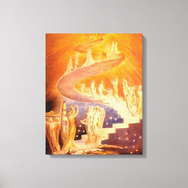 Jakob's Traum von William Blake Leinwanddruck (Vorderseite)