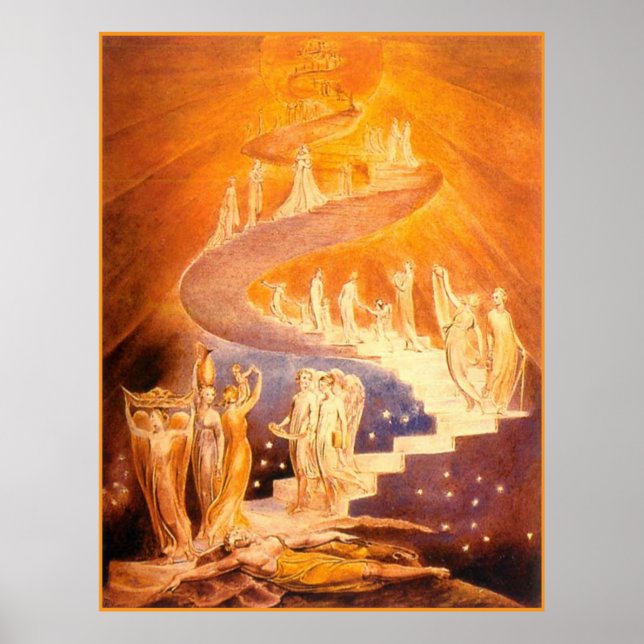 Jakobs Traum von William Blake Poster (Vorne)