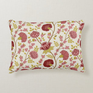 Jakobsbraun Muster Reds Pinks Gold Creme Dekokissen