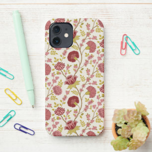 Jakobsbraun Muster Reds Pinks Gold Creme iPhone 12 Hülle