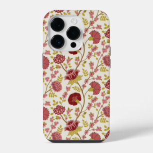 Jakobsbraun Muster Reds Pinks Gold Creme iPhone 14 Pro Hülle