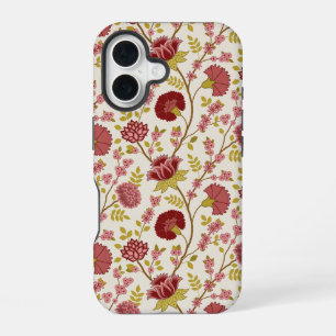 Jakobsbraun Muster Reds Pinks Gold Creme iPhone 16 Hülle