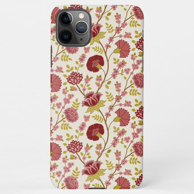 Jakobsbraun Muster Reds Pinks Gold Creme iPhone Hülle (Rückseite)