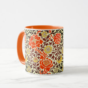 Jakobserblume, Orange, Brown und Senf Gold Tasse