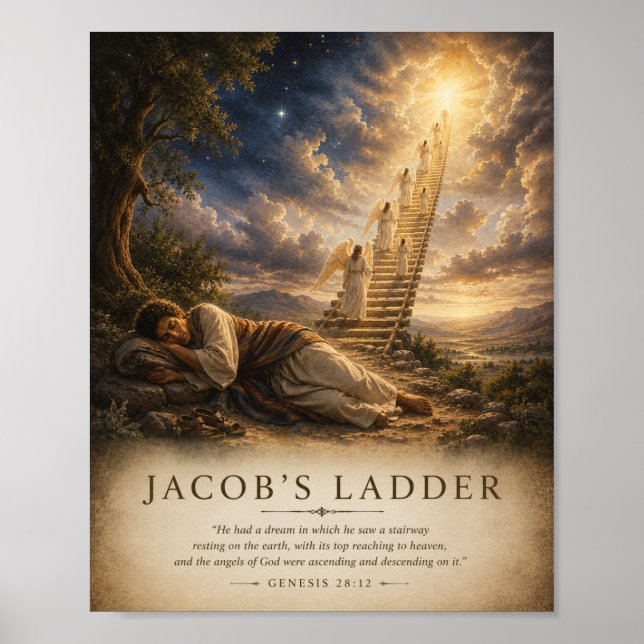 Jakobsleiter Bibelposter Poster (Vorne)
