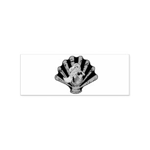Jakobsmuschel Meerjungfrau Thunder_Cove Gummistempel