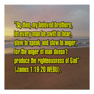 Jakobus 1:19-20 WEBU Poster