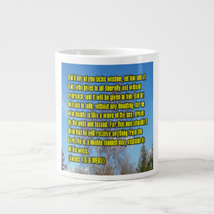 Jakobus 1:5-8 WEBU Mug Jumbo-Tasse