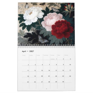 Jakuchu-inspirierter Japan-Kalender der zwölf Mona Kalender