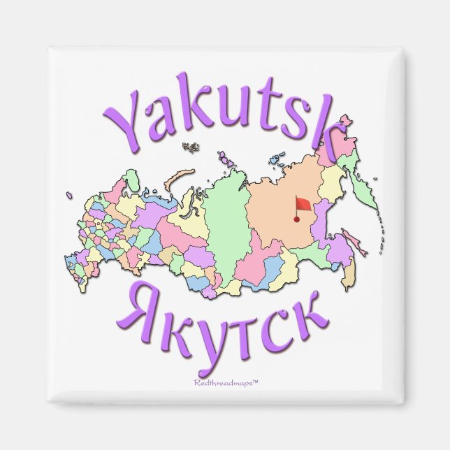 Jakutsk Russland Magnet (Vorne)