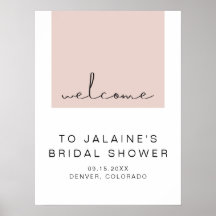 JALAINE Modernes Rosa Brautparty Willkommen