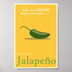 Jalapeno-förderndes Plakat - 4x6