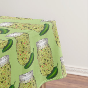 Jalapeno Jalapeño Hot Green Pepper Relish Jar Tischdecke