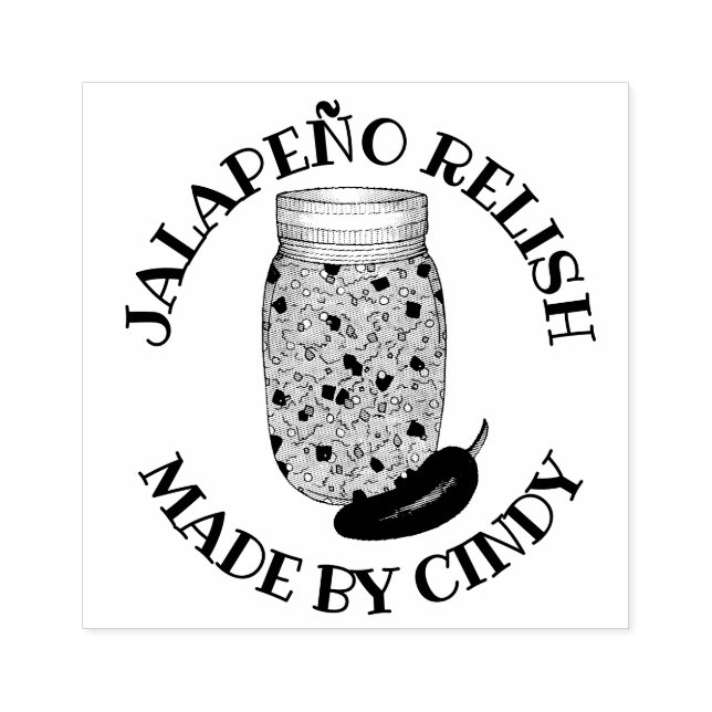 Jalapeno Jalapeño Hot Pepper Relish made by Gummistempel (Prägung)