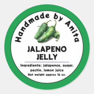 Jalapeno Jam ou Jelly Canning Jar Étiquette
