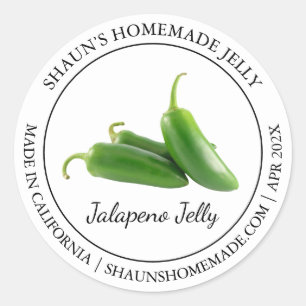 Jalapeno Jelly Modern Label Runder Aufkleber