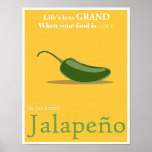 Jalapeno-Werbeplakat - 11x14 Poster